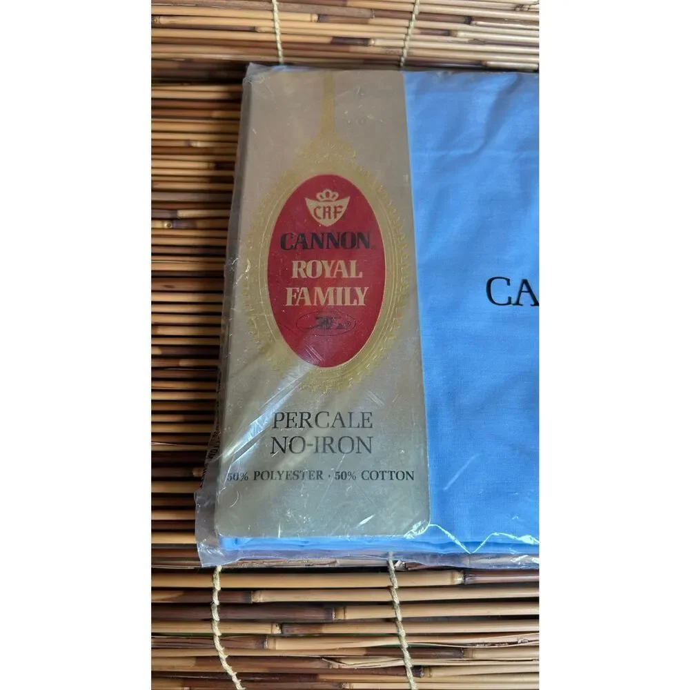 Cannon Royal Family Vintage Twin Fitted Sheet NIP Light Blue